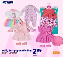 Action Dolly Star poppenkleding aanbieding