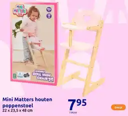Action Mini Matters houten poppenstoel aanbieding
