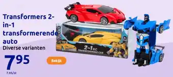 Action Transformers 2 in 1 transformerende auto aanbieding
