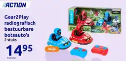Action Gear2Play radiografisch bestuurbare botsauto's aanbieding