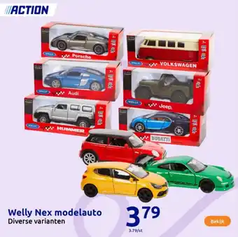Action Welly Nex modelauto aanbieding