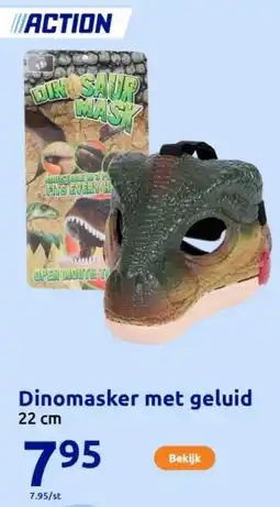 Action Dinomasker met geluid aanbieding