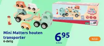Action Mini Matters houten transporter aanbieding