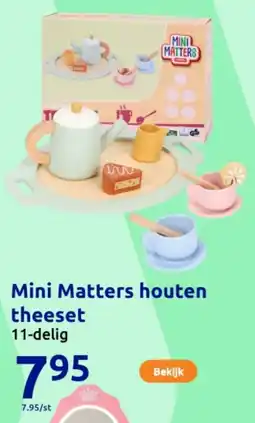 Action Mini Matters houten theeset aanbieding