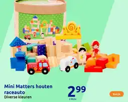 Action Mini Matters houten raceauto aanbieding