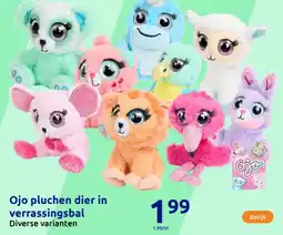 Action Ojo pluchen dier in verrassingsbal aanbieding