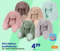 Action Mini Matters knuffelkonijn aanbieding