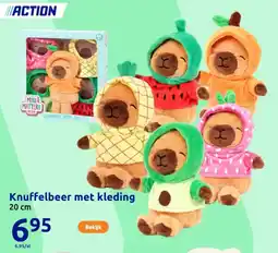 Action Knuffelbeer met kleding aanbieding