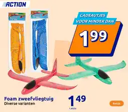 Action Foam zweefvliegtuig aanbieding