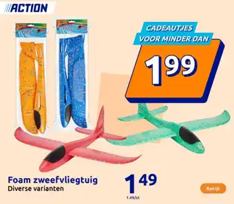 Action Foam zweefvliegtuig aanbieding