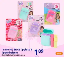 Action I Love My Style lipgloss & lippenbalsem aanbieding