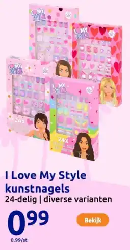 Action I Love My Style kunstnagels aanbieding