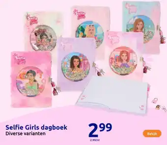 Action Selfie Girls dagboek aanbieding