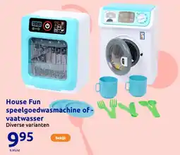 Action House Fun speelgoedwasmachine of vaatwasser aanbieding