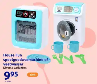 Action House Fun speelgoedwasmachine of vaatwasser aanbieding