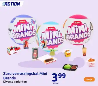 Action Zuru verrassingsbal Mini Brands aanbieding