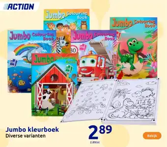 Action Jumbo kleurboek aanbieding