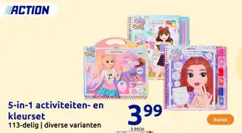 Action 5 in 1 activiteiten en kleurset aanbieding