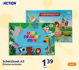 Action Schetsboek A3 aanbieding