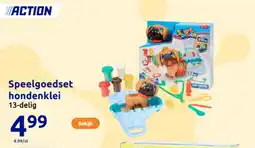 Action Speelgoedset hondenklei aanbieding