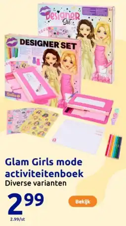 Action Glam Girls mode activiteitenboek aanbieding