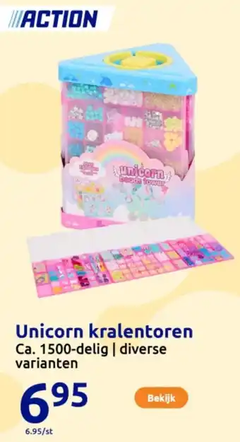Action Unicorn kralentoren aanbieding