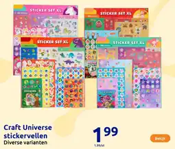 Action Craft Universe stickervellen aanbieding