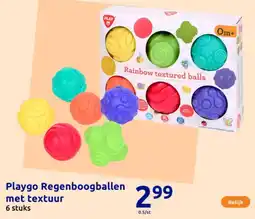 Action Playgo Regenboogballen met textuur aanbieding