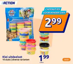 Action Klei uitdeelset aanbieding