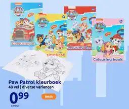 Action Paw Patrol kleurboek aanbieding