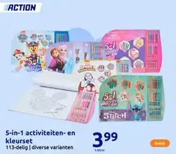 Action 5 in 1 activiteiten en kleurset aanbieding