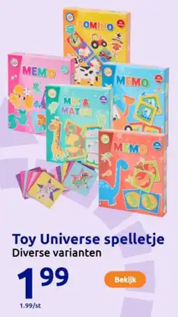 Action Toy Universe spelletje aanbieding