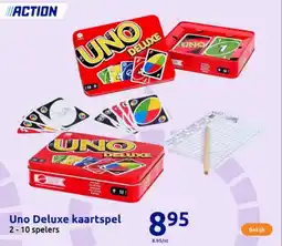 Action Uno Deluxe kaartspel aanbieding