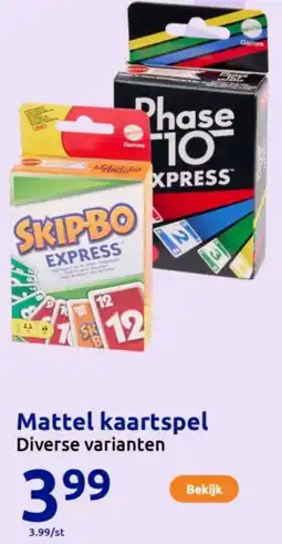 Action Mattel kaartspel aanbieding