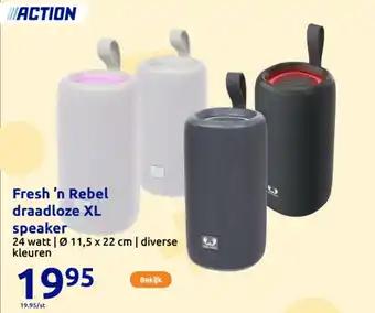 Action Fresh 'n Rebel draadloze XL speaker aanbieding