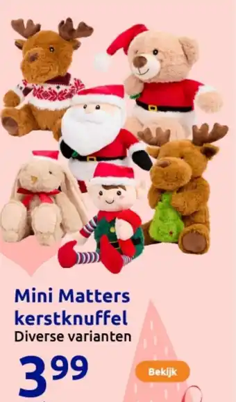 Action Mini Matters kerstknuffel aanbieding