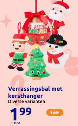 Action Verrassingsbal met kersthanger aanbieding