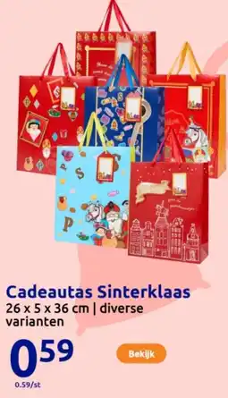 Action Cadeautas Sinterklaas aanbieding