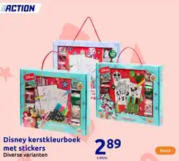 Action Disney kerstkleurboek met stickers aanbieding