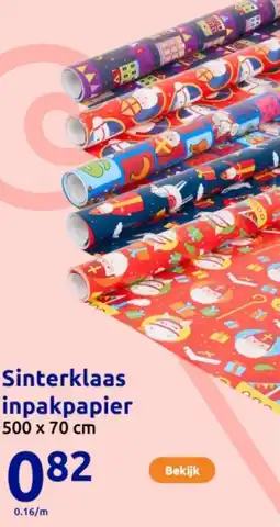 Action Sinterklaas inpakpapier aanbieding