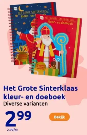 Action Het Grote Sinterklaas kleur en doeboek aanbieding