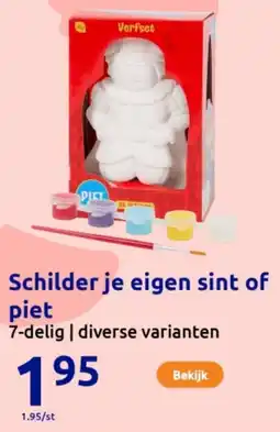 Action Schilder je eigen sint of piet aanbieding