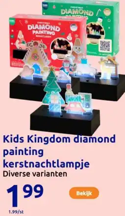 Action Kids Kingdom diamond painting kerstnachtlampje aanbieding