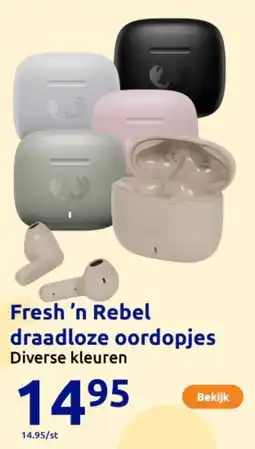 Action Fresh 'n Rebel draadloze oordopjes aanbieding