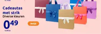 Action Cadeautas met strik aanbieding