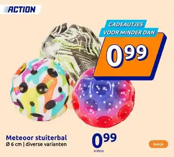 Action Meteoor stuiterbal aanbieding