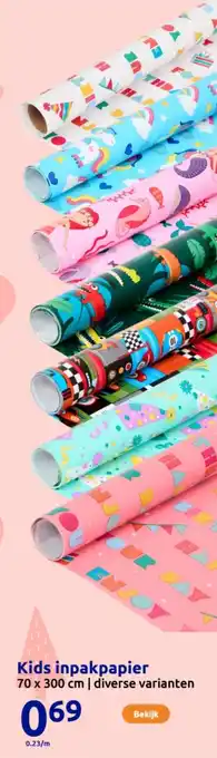 Action Kids inpakpapier aanbieding