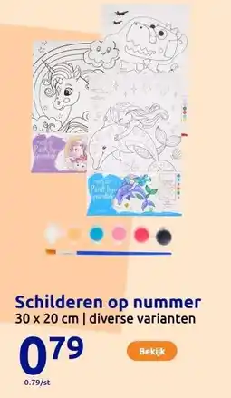 Action Schilderen op nummer aanbieding