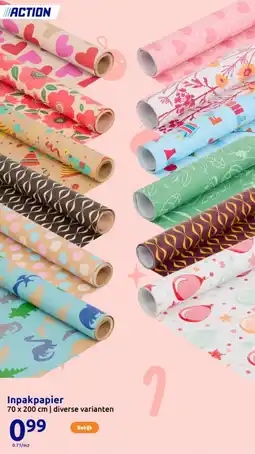Action Inpakpapier aanbieding