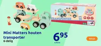 Action Mini Matters houten transporter aanbieding